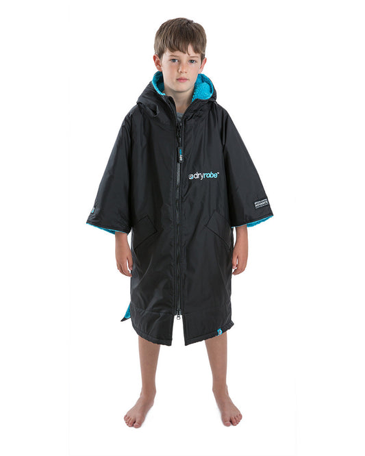 Dryrobe Advance Kids Short Sleeve - Black/Blue