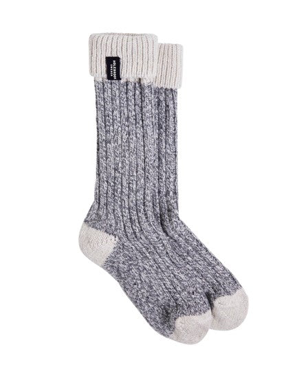 Holebrook Brommo Raggsocka - Light Grey Melange/Off White