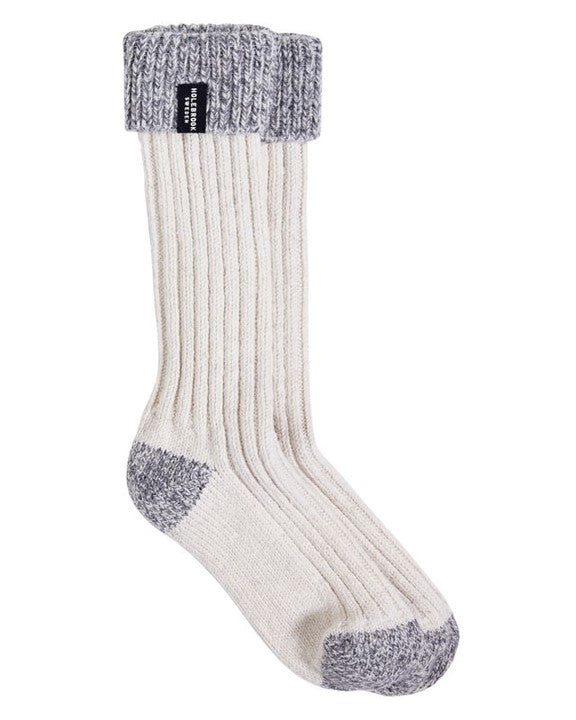 Holebrook Brommo Raggsocka - Off White/Light Grey Melange