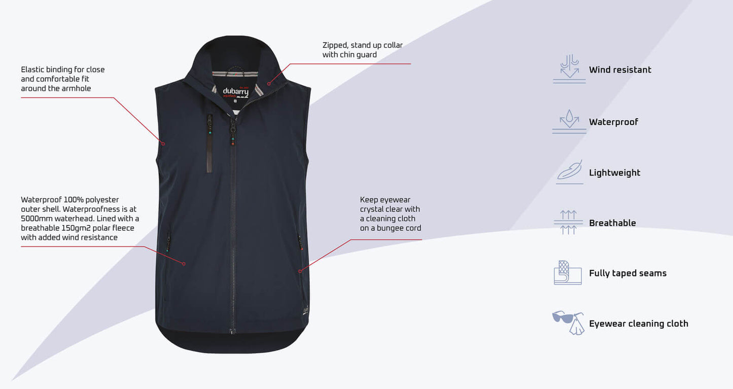 Dubarry Aquatech Lanzarote Tech Gilet - Navy