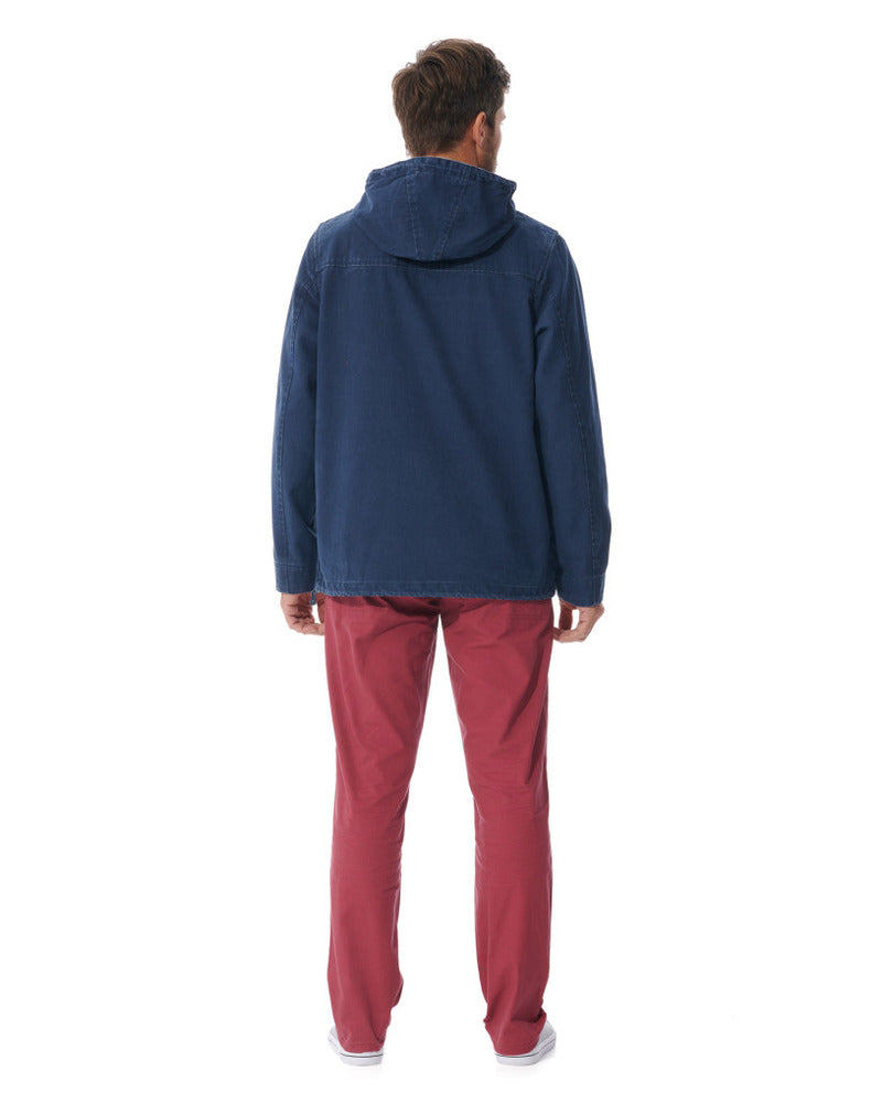 Mousqueton Larmor Print Canvas Smock - Marine