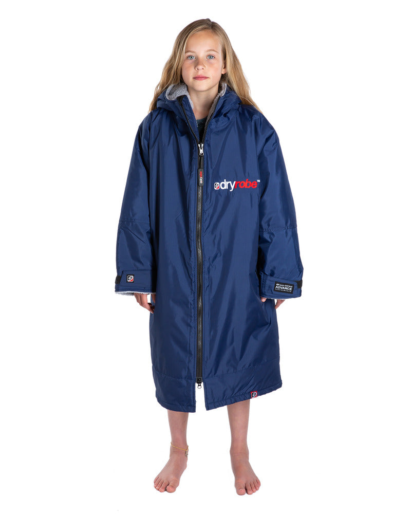 Dryrobe Advance Kids Long Sleeve - Navy/Grey