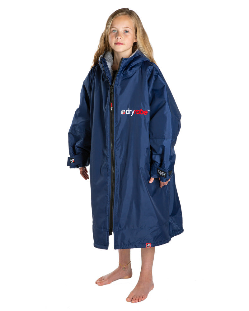 Dryrobe Advance Kids Long Sleeve - Navy/Grey