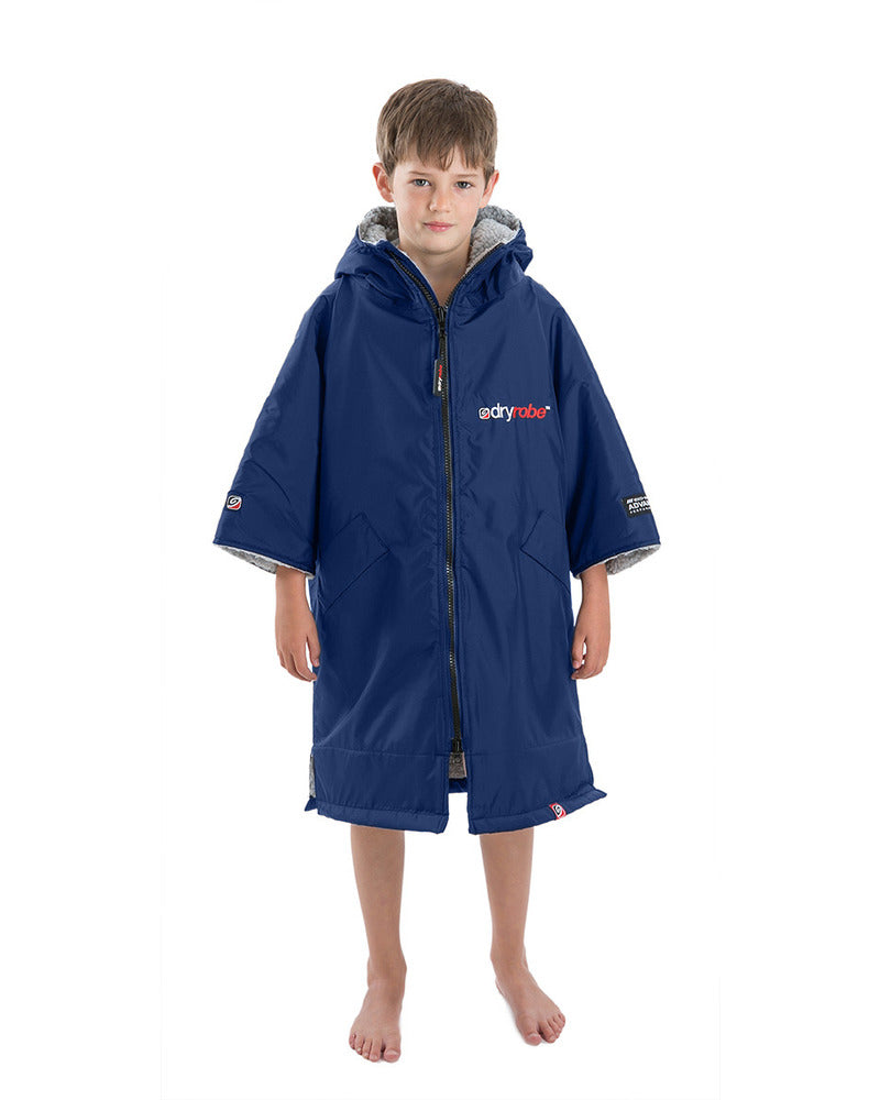 Dryrobe Advance Kids Short Sleeve - Navy/Grey