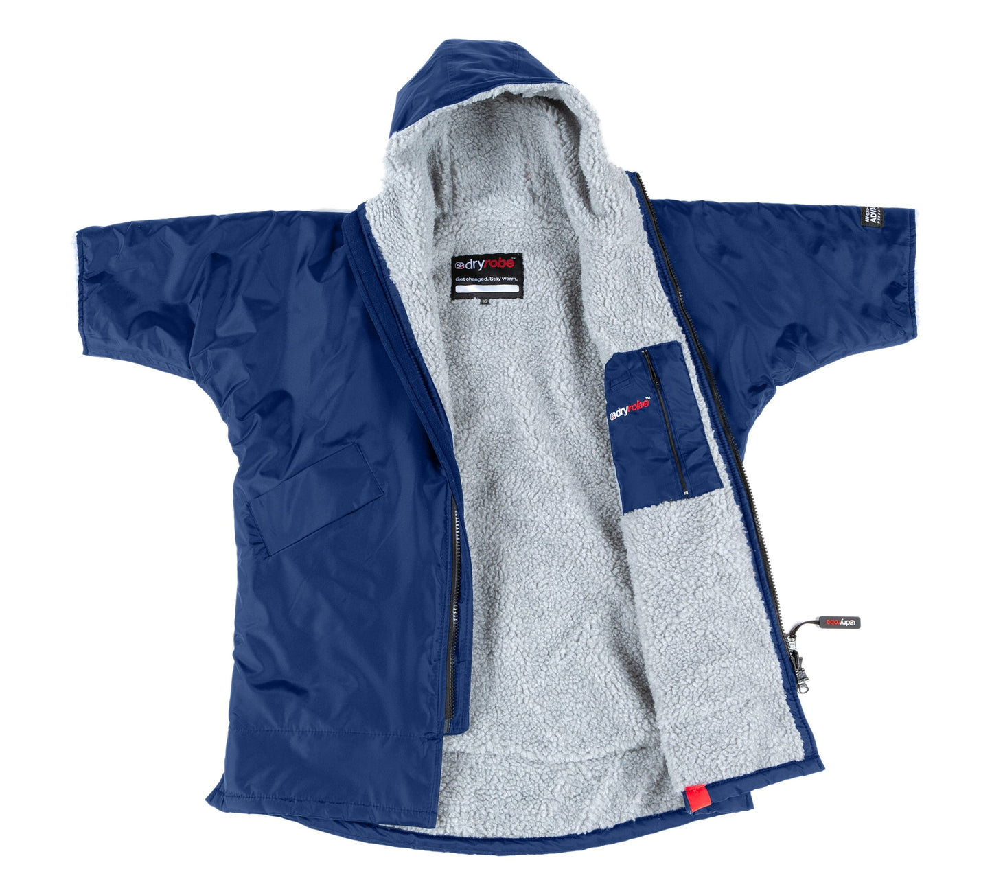 Dryrobe Advance Kids Short Sleeve - Navy/Grey