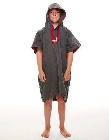 Red Equipment Kids Quick Dry Microfibre Changing Robe - Grey