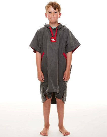 Red Equipment Kids Quick Dry Microfibre Changing Robe - Grey