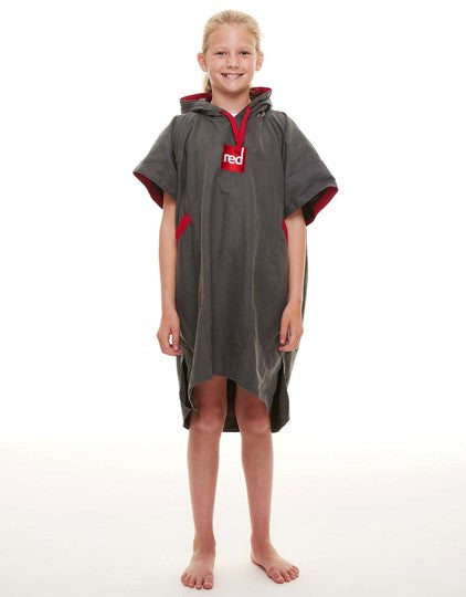 Red Equipment Kids Quick Dry Microfibre Changing Robe - Grey