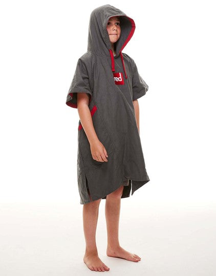 Red Equipment Kids Quick Dry Microfibre Changing Robe - Grey