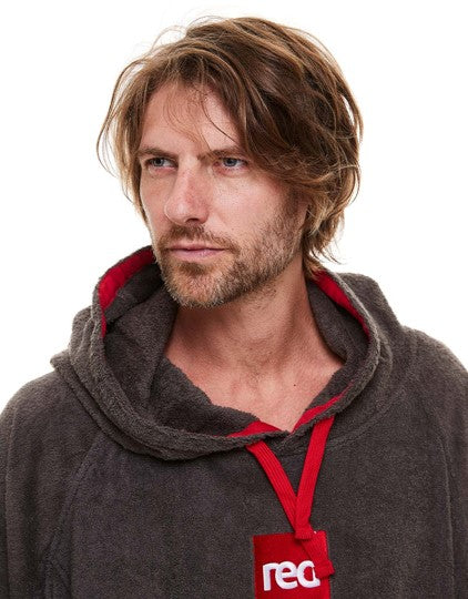 Red Equipment Towelling Change Robe - Grey