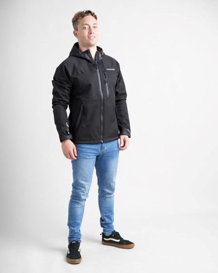 Rooster Soft Shell Jacket with Hood - Black