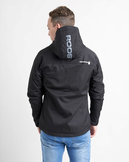 Rooster Soft Shell Jacket with Hood - Black