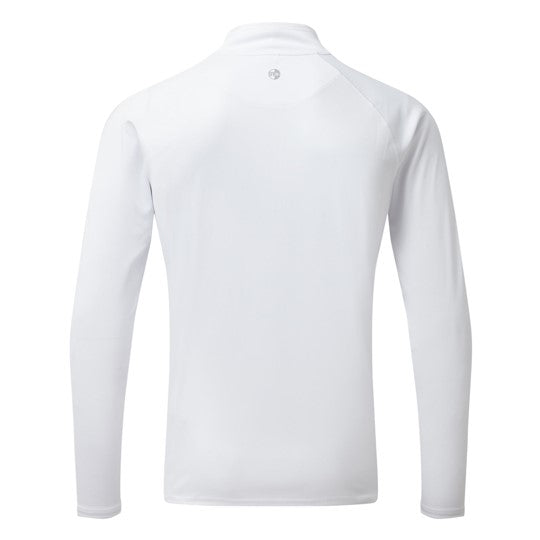 Gill Men's UV Tec Zip Tee Long Sleeve - White