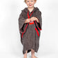 Red Equipment Kids Towelling Change Robe - Grey